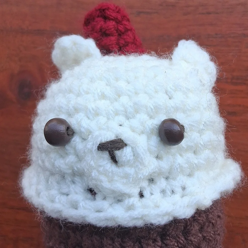 Handmade Crochet Boba Bear Plush